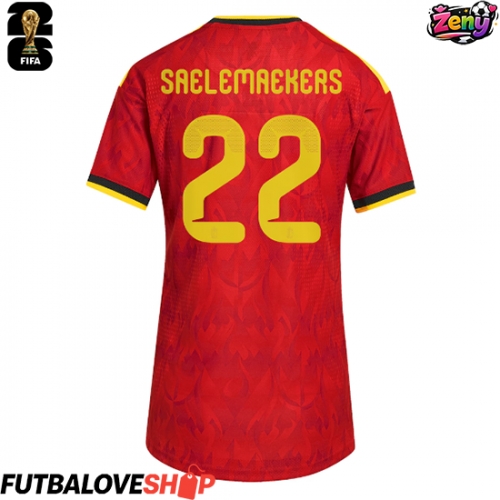 Dres Belgicko Alexis Saelemaekers #22 Domáci pre Ženy MS 2026 Krátky Rukáv